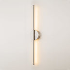Applique murale linéaire moderne à 1 ampoule, noire/dorée/nickel, à LED, à intensité variable, pour salle de bain