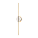 Applique murale linéaire moderne à 1 ampoule, noire/dorée/nickel, à LED, à intensité variable, pour salle de bain