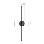 Applique murale linéaire moderne à 1 ampoule, noire/dorée/nickel, à LED, à intensité variable, pour salle de bain