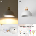 Luminaire suspendu moderne à 1 lumière avec interrupteur enfichable pour îlot de cuisine