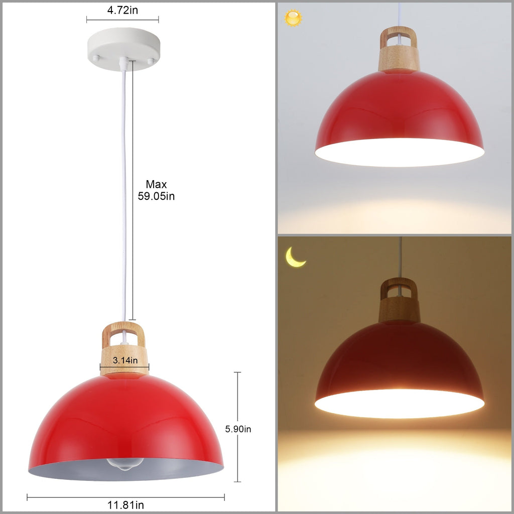 Luminaire suspendu moderne à 1 lumière avec interrupteur enfichable pour îlot de cuisine