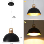Luminaire suspendu moderne à 1 lumière avec interrupteur enfichable pour îlot de cuisine