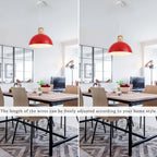 Luminaire suspendu moderne à 1 lumière avec interrupteur enfichable pour îlot de cuisine