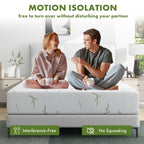Matelas en mousse à mémoire de forme avec gel rafraîchissant (25 cm) / Mousse à gel rafraîchissante / Soulagement de la pression / Certifié CertiPUR-US / Lit-en-boîte