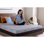 Matelas double 10 pouces en mousse à mémoire de forme gris charbon infusé de gel