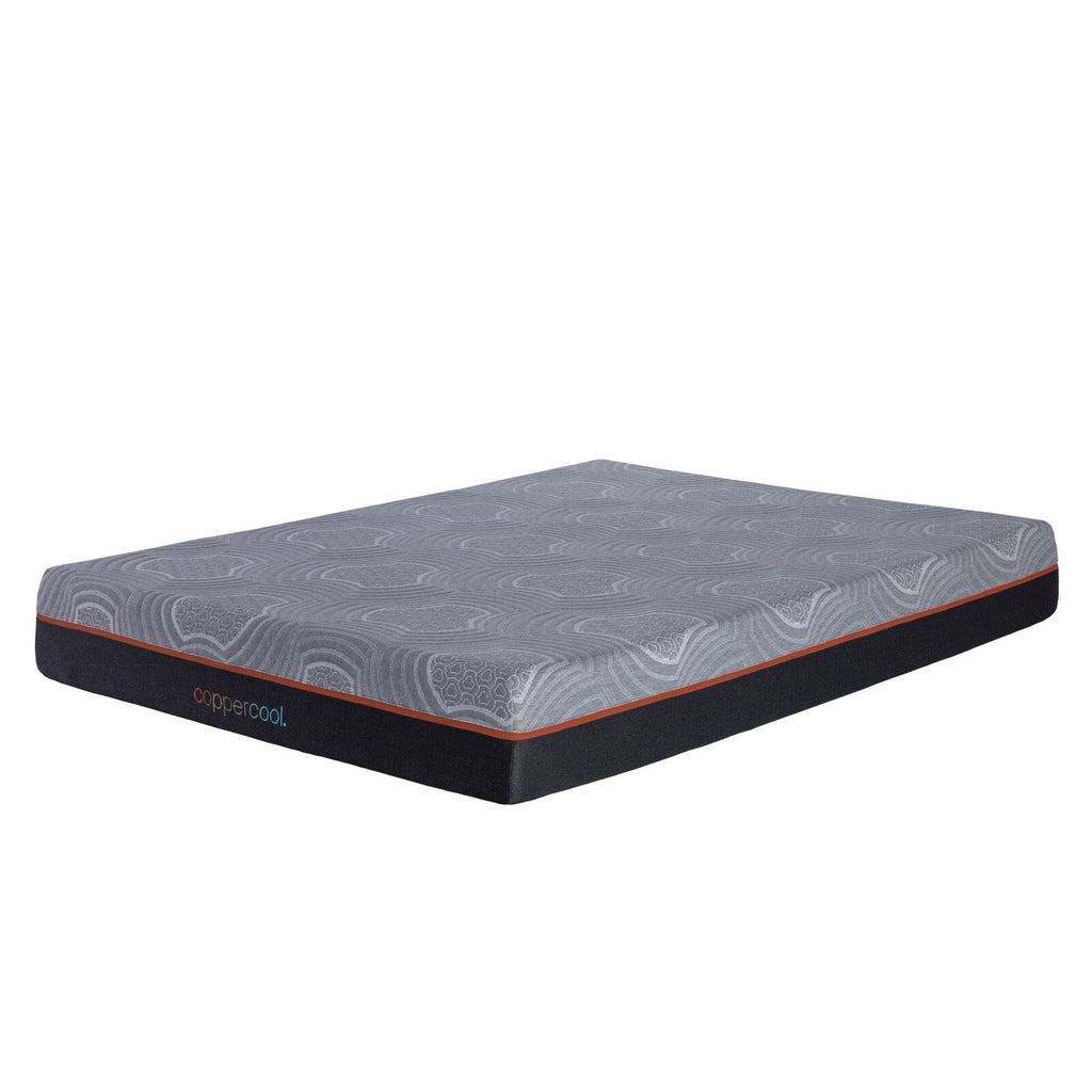 Matelas double 10 pouces en mousse à mémoire de forme gris charbon infusé de gel