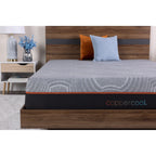 Matelas double 10 pouces en mousse à mémoire de forme gris charbon infusé de gel