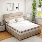 Matelas double 10 pouces, matelas hybride double, matelas à ressorts ensachés en mousse à mémoire de forme, matelas à faible transfert de mouvement dans une boîte