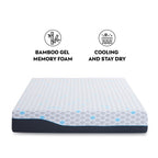 Matelas en mousse à mémoire de forme 10 pouces, matelas dans une boîte, mousse à mémoire de forme infusée de gel et de charbon de bambou