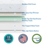 Matelas en mousse à mémoire de forme 10 pouces / Mousse gel rafraîchissante / Soulagement de la pression / Certifié CertiPUR-US / Lit-en-boîte