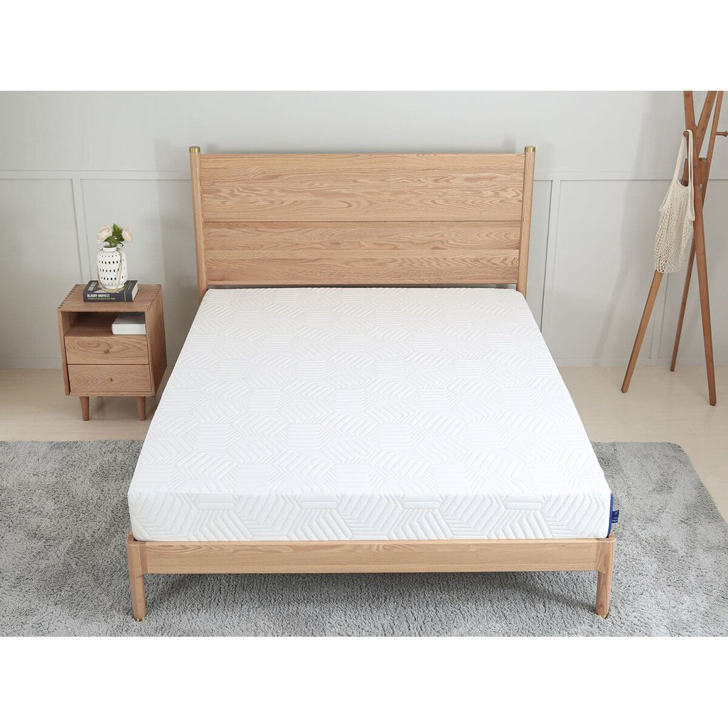 Matelas Queen en mousse à mémoire de forme de 10 pouces, infusé de gel blanc, de thé vert et de gel rafraîchissant