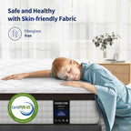 Matelas à plateau-coussin de 10 pouces pour lit simple, double ou queen size, matelas hybride en mousse à mémoire de forme et ressorts ensachés