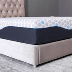 Matelas double en mousse à mémoire de forme de 25 cm, matelas en boîte, mousse à mémoire de forme infusée de gel et de charbon de bambou, certifié CertiPUR-US.
