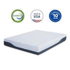 Matelas double en mousse à mémoire de forme de 25 cm, matelas en boîte, mousse à mémoire de forme infusée de gel et de charbon de bambou, certifié CertiPUR-US.