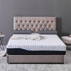 Matelas double en mousse à mémoire de forme de 25 cm, matelas en boîte, mousse à mémoire de forme infusée de gel et de charbon de bambou, certifié CertiPUR-US.