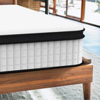Matelas hybride à ressorts ensachés et plateau-coussin pour lit simple, 10 po, en mousse viscoélastique et gel de taille moyenne