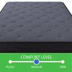 Matelas à ressorts ensachés de 10 po avec mousse haute densité