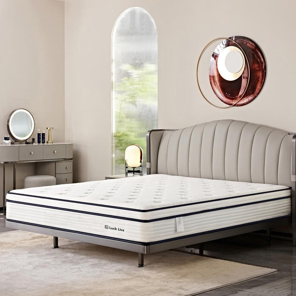 Matelas à ressorts indépendants ensachés en mousse à mémoire de forme de 10 pouces, livré dans une boîte
