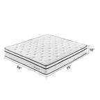 Matelas à ressorts indépendants ensachés en mousse à mémoire de forme de 10 pouces, livré dans une boîte