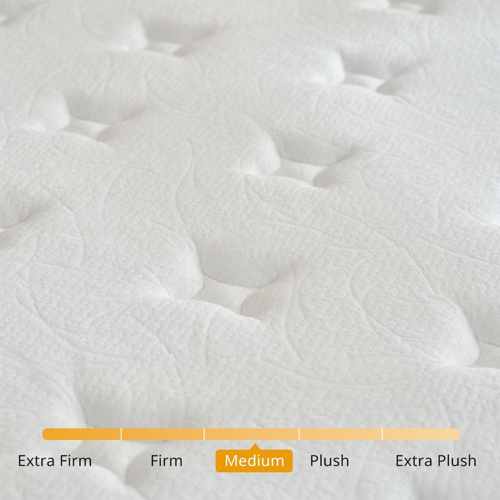 Matelas hybride en mousse et ressorts de 12 pouces, fermeté moyenne, soutien durable, lit dans une boîte