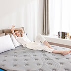 Matelas hybride de 10 pouces à ressorts et mousse à mémoire de forme en gel dans une boîte
