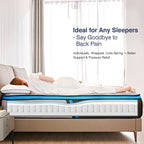 Matelas hybride de 10 pouces à ressorts et mousse à mémoire de forme en gel dans une boîte