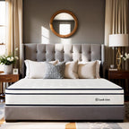 Matelas à ressorts indépendants ensachés en mousse à mémoire de forme de 10 pouces de taille moyenne, livré dans une boîte