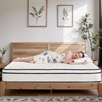 Matelas à ressorts indépendants ensachés en mousse à mémoire de forme de 10 pouces de taille moyenne, livré dans une boîte