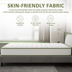 Matelas hybride en mousse à mémoire de forme de 10 pouces dans une boîte