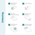 Matelas en mousse à mémoire de forme de 10 pouces et ressorts ensachés - Blanc