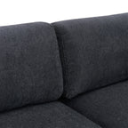 Canapé sectionnel en polyester 102,4 L avec repose-pieds réversible, coussins épais et pieds en plastique