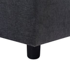 Canapé sectionnel en polyester 102,4 L avec repose-pieds réversible, coussins épais et pieds en plastique