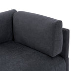 Canapé sectionnel en polyester en forme de L de 102,4 pouces avec repose-pieds réversible, coussins épais et pieds en plastique résistants