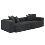Canapé causeuse modulaire en velours côtelé de 102 po, grand format, style nuage