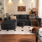 Canapé sectionnel Cloud en forme de L 104 - Canapé modulaire à assise profonde pour salon et chambre, sans assemblage