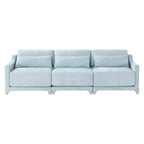 Canapé 4 places en chenille 105,9 avec base ergonomique en bois et éponge haute résilience pour le salon