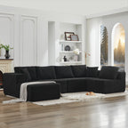 Canapé sectionnel Cloud 106 en L avec méridienne orientée vers la gauche, canapé modulaire moderne à assise profonde pour salon, aucun assemblage requis