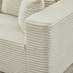 Canapé sectionnel Cloud 106 en L avec méridienne orientée vers la gauche, canapé modulaire moderne à assise profonde pour salon, aucun assemblage requis
