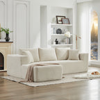 Canapé sectionnel Cloud 106 en L avec méridienne orientée vers la gauche, canapé modulaire moderne à assise profonde pour salon, aucun assemblage requis