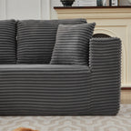 Canapé sectionnel Cloud 106 en L avec méridienne orientée vers la gauche, canapé modulaire moderne à assise profonde pour salon, aucun assemblage requis