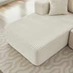 Canapé sectionnel Cloud 106 en L avec méridienne orientée vers la gauche, canapé modulaire moderne à assise profonde pour salon, aucun assemblage requis