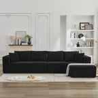 Canapé d'angle Cloud 106 en forme de L avec méridienne orientée vers la droite, canapé modulaire moderne à assise profonde pour salon, aucun assemblage requis