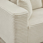 Canapé d'angle Cloud 106 en forme de L avec méridienne orientée vers la droite, canapé modulaire moderne à assise profonde pour salon, aucun assemblage requis