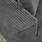 Canapé d'angle Cloud 106 en forme de L avec méridienne orientée vers la droite, canapé modulaire moderne à assise profonde pour salon, aucun assemblage requis
