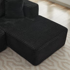 Canapé d'angle Cloud 106 en forme de L avec méridienne orientée vers la droite, canapé modulaire moderne à assise profonde pour salon, aucun assemblage requis