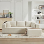 Canapé d'angle Cloud 106 en forme de L avec méridienne orientée vers la droite, canapé modulaire moderne à assise profonde pour salon, aucun assemblage requis