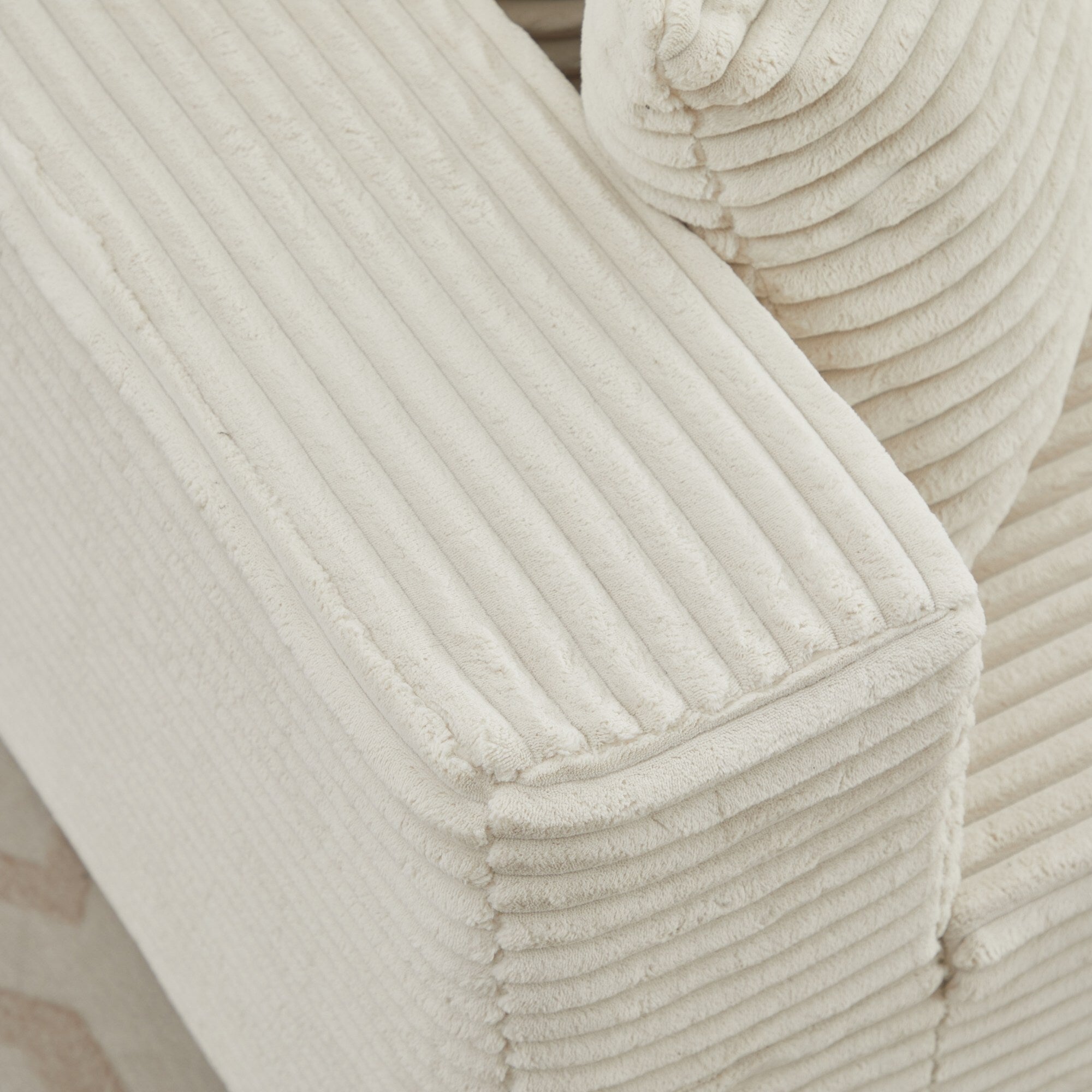 Canapé d'angle Cloud 106 en forme de L avec méridienne orientée vers la droite, canapé modulaire moderne à assise profonde pour salon, aucun assemblage requis