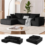 Canapé modulaire Cloud 108 - Canapé en L à assise profonde avec méridienne, canapé de salon et de chambre rembourré