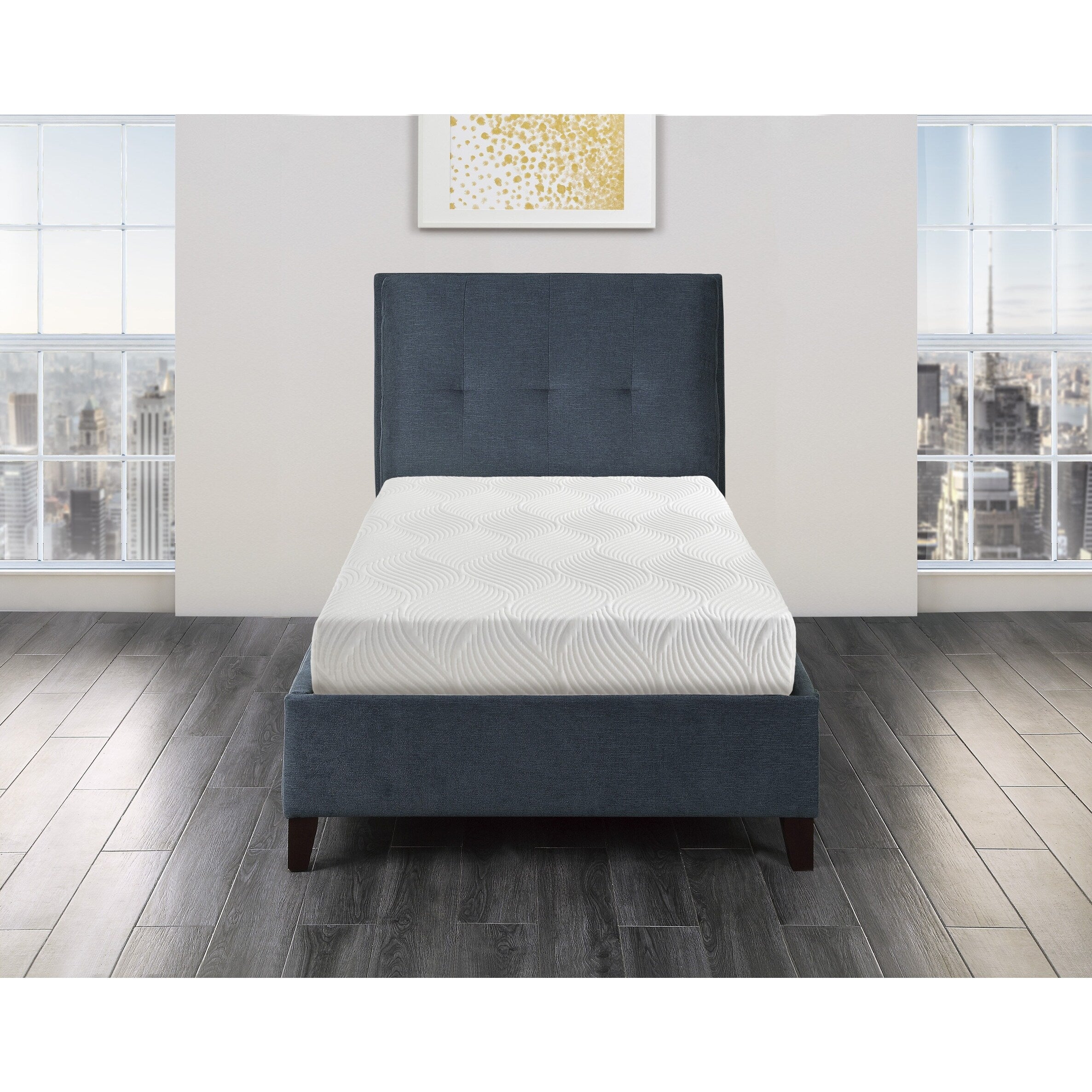 Matelas en mousse à mémoire de forme infusée de gel, 10 lits, dans une boîte