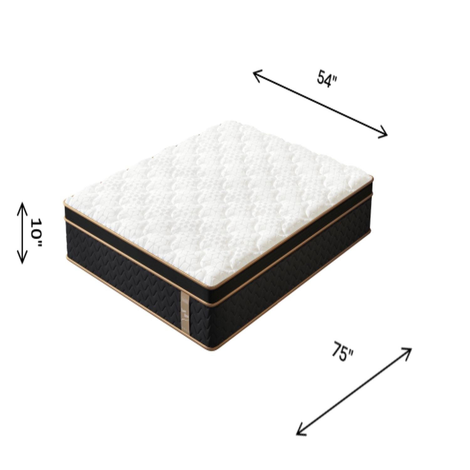 10 matelas hybrides moelleux avec ressorts indépendants et mousse à mémoire de forme, sans fibre de verre